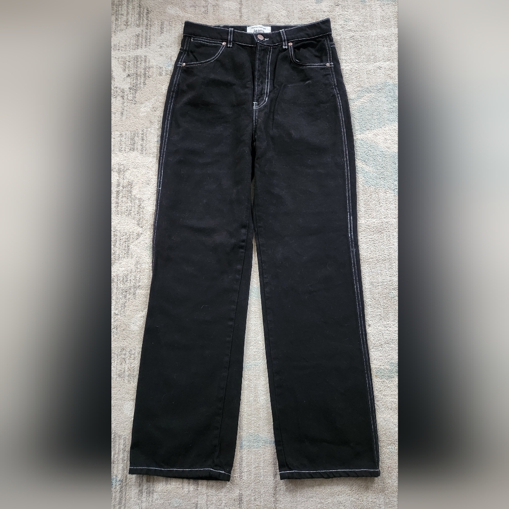 Reformation Black Straight Jeans. Size 27. EUC
